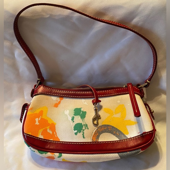 Dooney & Bourke Retired Paint Splatter Satchel Purse EUC - Picture 4 of 12